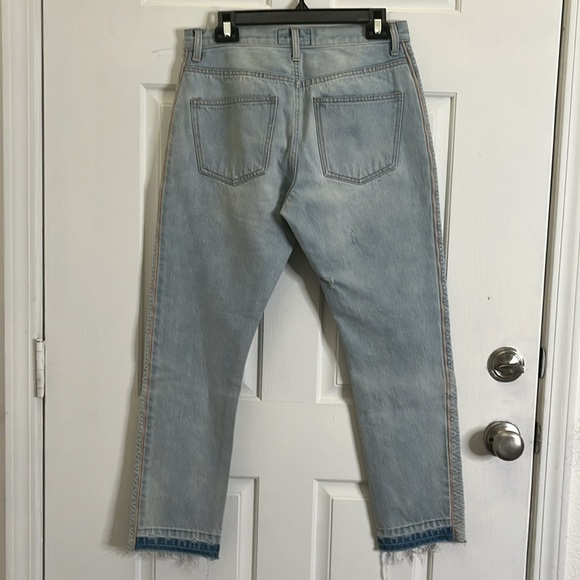 Anthropologie Current Elliott The Slouchy Skinny Straight Cropped Jeans Size 27 - Picture 9 of 16